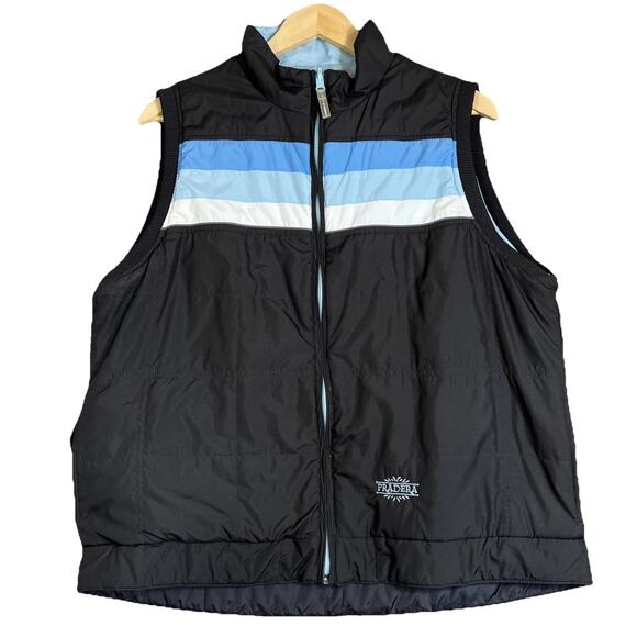SUNICE Vest Women XL Reversible Quilted Black Blue Pockets Full Zip Golf Pradera - Picture 1 of 13